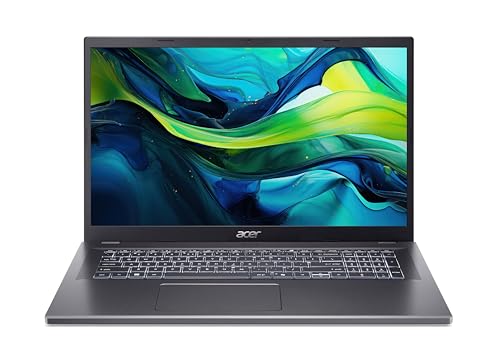 Acer Aspire 17 (A17-51M-503B) Laptop, 17" FHD IPS Display, Intel Core i5-1334U, 16 GB RAM, 512 GB SSD, Intel Iris Xe Graphics, Windows 11, QWERTZ Tastatur, grau