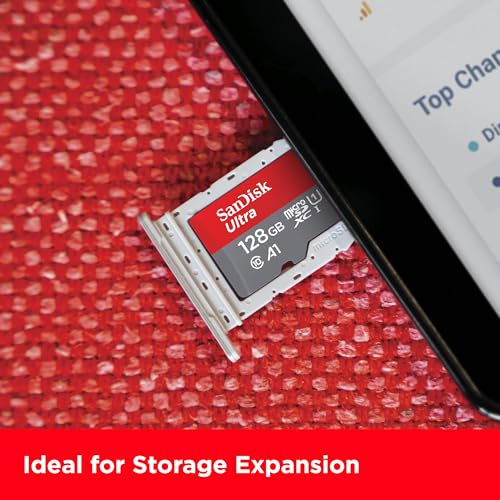 SANDISK Ultra microSDXC Karte 128GB + Adapter, bis zu 140MB/s Lesen | UHS-I, Full HD, C10, U1, A1, Ideal für Android Smartphones, Tablets und MIL- Kameras - SDSQUA4-032G-GN6MT