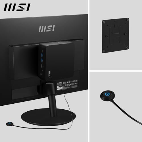 MSI Cubi NUC 1MG-023DE - Intel Core 3 Prozessor 100U, 8GB DDR5, 256GB M.2 SSD, USB 10Gbps Typ A Anschlüsse, Thunderbolt 4 & HDMI 2.1, Wi-Fi 6E, Bluetooth 5.3 - schwarz, Windows 11 Pro