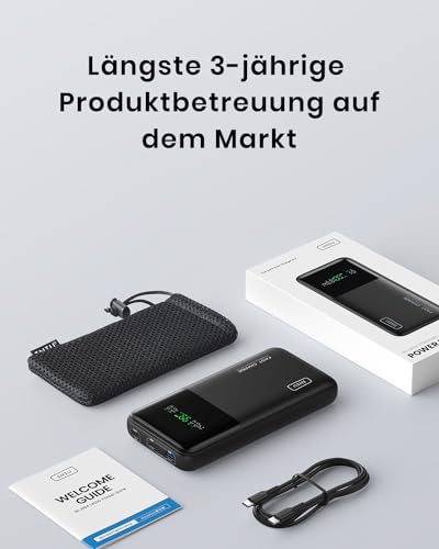INIU 140W Laptop Power Bank, 27000mAh Schnellladung Externe Handyakkus | Flugzeug Geeignet, Reise-Essential, 3-Port Schnelllade Externe Akku für MacBook, Laptop, Steam Deck, iPhone Samsung iPad uvm