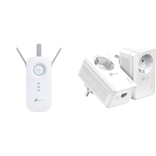 TP-Link RE550 WLAN Verstärker Repeater AC1900 & Powerline Adapter Set TL-PA7017P KIT