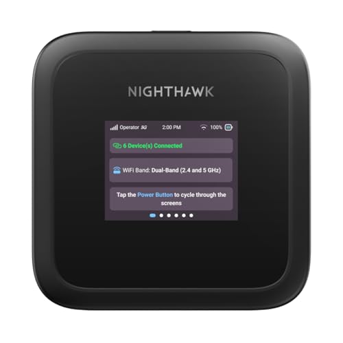 NETGEAR Nighthawk M3 Mobiler WLAN Router 5G, WiFi 6, bis zu 3,6 Gbit/s | Tragbares WLAN, SIM-Slot, 125+ Länder, 32 Geräte, Erweiterte Sicherheit, 13 Std. Akku, MH3150