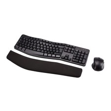 Amazon Basics Ergonomische kabellose Tastatur und Maus DE