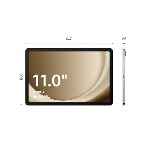Samsung Galaxy Tab A9+ Wi-Fi Android-Tablet, 64 GB Speicherplatz, Großes Display, 3D-Sound, Simlockfrei ohne Vertrag, Graphite, Inkl. 3 Jahre Herstellergarantie [Exklusiv bei Amazon]