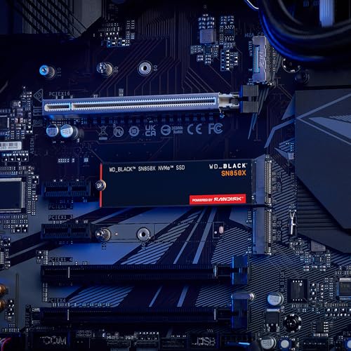 WD_BLACK SN850X NVMe SSD 1 TB interne SSD (Gaming Speicher, PCIe Gen4-Technologie, Lesen 7.300 MB/s, Schreiben 6.300 MB/s) Schwarz