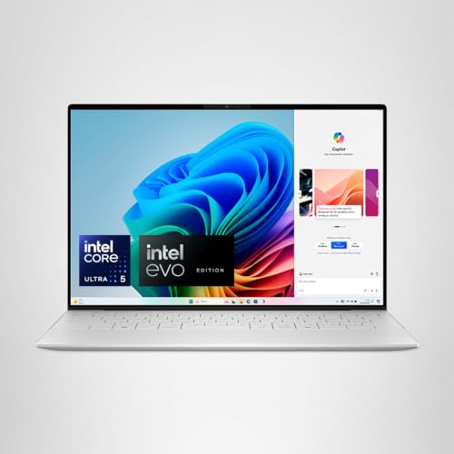Dell XPS 13 (9350) Laptop Copilot+ 13.4 Inch FHD+ 120Hz, Intel Core Ultra 5 Series 2, 16GB RAM, 512GB SSD, Intel Arc Graphics, Windows 11 Home, Fingerprint Reader, QWERTY Keyboard, Platinum