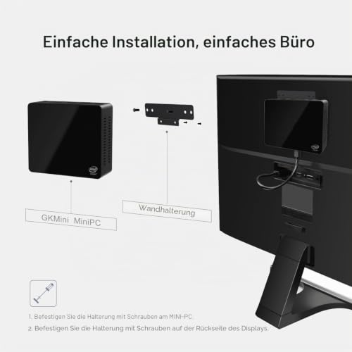 KUYiA Mini PC Desktop Computer Windows10 Business Gaming Home Office 8GB RAM128G SSDCeleronJ4125 bis zu 2.7 GHz Prozessor unterstützt 4K HDMI Dual WiFi 2.4 G + 5.8 G Ethernet 1000 M USB 3.0X4 BT4.0