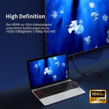 HDMI auf VGA Stecker auf Stecker, Full HD 1080P HDMI auf VGA Kabel, SVGA Konvert