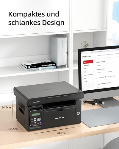 PANTUM M6500NW Laserdrucker Multifunktionsgerät mit Scanner und Kopierer,Drucker WLAN, Schwarz Weiss, Airprint, A4,22ppm