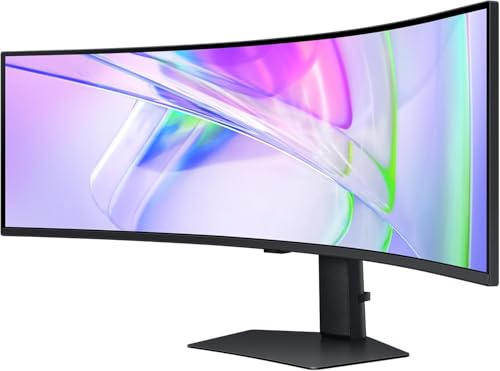Samsung ViewFinity S95UC Curved Monitor, 49 Zoll, Bildschirm mit VA-Panel, 5.120 x 1.440 Pixel, 1.000R Radius, VESA DisplayHDR 400, KVM-Switch, Bildwiederholrate 120 Hz, Reaktionszeit 5 ms (G/G)