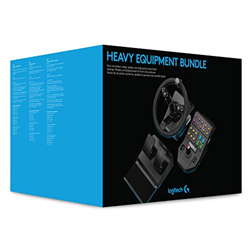 Logitech G Saitek Farm Controller | Farming Simulator Bundle: Lenkrad, Steuerkonsole, Pedale, 900°, 38+ Tasten, USB, PC/Mac - Schwarz