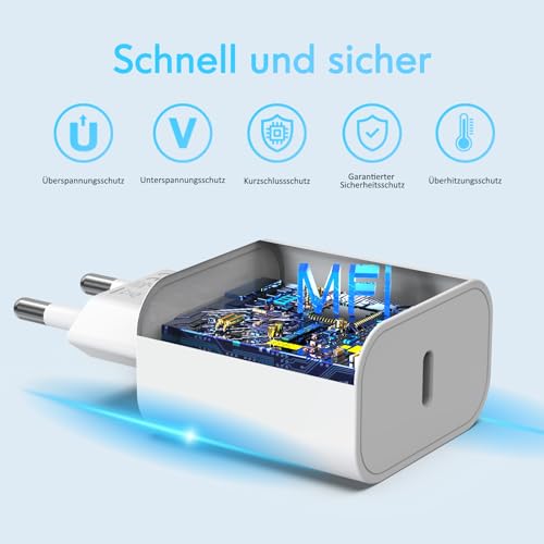 iPhone ladekabel, iPhone Ladegerät, Apple MFi Zertifiziert für iPhone14 /13
