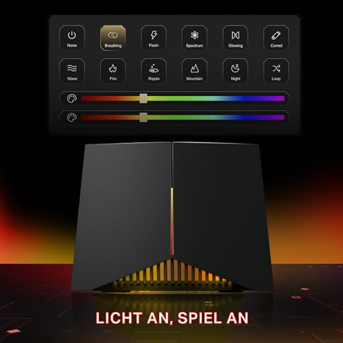 TP-Link Archer GE800 Gaming Router Tri-Band Wi-Fi 7, 2× 10 Gbps Anschlüsse, Dedizierter Gaming-Anschluss, Dediziertes Spiele-Panel, Exklusive Beschleunigung für Spiele, Spielorientiertes Design