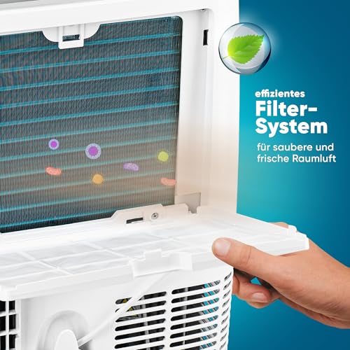 Klimaanlage Mobil 12000 BTU/h (3.500 Watt) - Mobiles Klimagerät 4in1 mit WiFi/App Monoblock Kältemittel - Fernbedienung, 24h-Timer, Luftentfeuchter, Nachtmodus (12000 BTU)