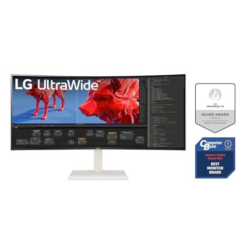 LG Electronics 38WR85QC-W.AEU Curved UltraWide™ IPS-Monitor 38" (95,25cm), 3840 x 1600, 1 ms GtG, 144 Hz, HDR 10, DisplayHDR™ 600, 98% DCI-P3, NVIDIA G-Sync™, AMD FreeSync™ - Weiß