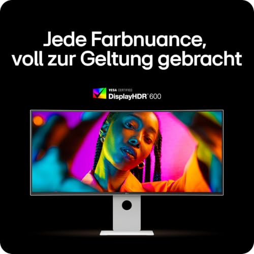 LG UltraWide 40U990A-W.AEU (40 Zoll) 21:9 Curved 5K2K Nano IPS Black Monitor, 120Hz, AMD FreeSync Premium, DisplayHDR 600, Thunderbolt 5, HDMI 2.1, Weiß