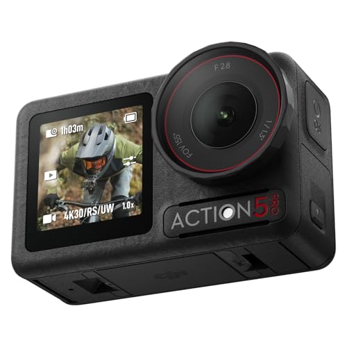 DJI Osmo Action 5 Pro Essential Combo, 4K-Action-Cam für schnellen Start | 1/1,3“ Sensor, 4K/120fps Video, Motivverfolgung, Stabilisierung, Dual OLED Touchscreens, wasserdicht, für Sport und Vlog