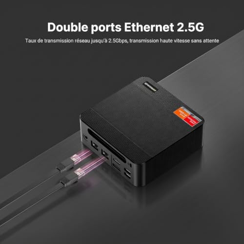 BOSGAME P4 Ultra Windows 11 Pro Business Mini-PC AMD Ryzen 7 7730U, 8 Kerne, 16 Threads, bis zu 4,5 GHz, 16 GB DDR4 RAM, 1 TB SSD, 4K@60Hz Triple Display, HDMI, Type-C, USB3.2, LAN, Wi-Fi 6E, BT5.2