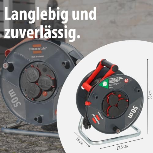 Brennenstuhl Garant V2 IP44 Kabeltrommel 50m outdoor, Kabel: H05VV-F3G1,5