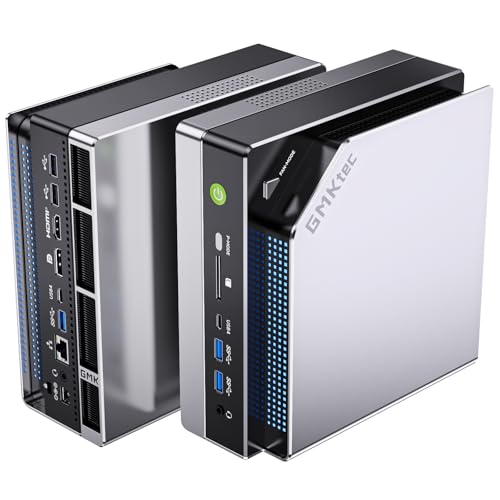 GMKtec EVO-X2 AI Mini-PC AMD Ryzen AI Max+ 395 (bis zu 5,1GHz) Mini Gaming PC, 128GB LPDDR5X 8000MHz (16GB*8), 2TB PCIe 4.0 SSD, 8K-Display für Vier Bildschirme, WiFi 7 & USB4, SD-Kartenleser 4.0