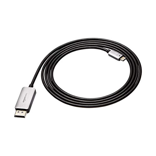 Amazon Basics Unidirektionales Aluminium-Kabel USB-C-(Quelle) auf DisplayPort (Display), 1,8m