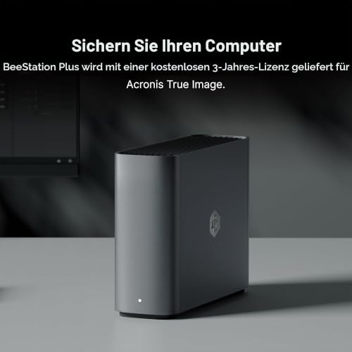 Synology BeeStation BST151-4T 2 GB RAM 4 TB HDD NAS Desktop Server Schwarz | Automatische Foto- und Video-Backup, kein Abonnement erforderlich