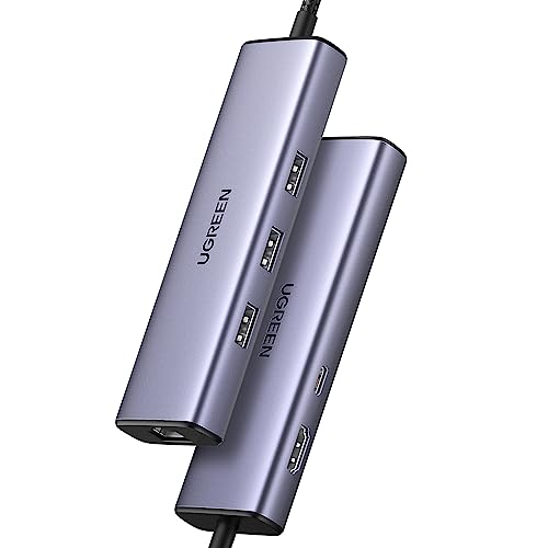 UGREEN USB C Hub Ethernet, Docking Station 4K HDMI, PD100W, 3*USB A 3.0 | Revodok 1061 USB C Dock kompatibel mit iPhone 17/16, MacBook Pro M4, Mac mini M4, iPad, Surface, Galaxy S24, Steam Deck