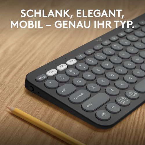 Logitech Pebble Keys 2 K380s, kabellose Multi-Device Bluetooth-Tastatur