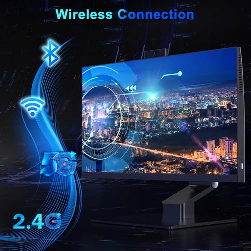All-in-One-PC 23,8 Zoll (63,8 cm) Touchscreen, Core i7 (bis zu 3,0 GHz), 16 GB RAM, 512 GB SSD, Pop-up-Webcam, WiFi6 Dual-Band, Bluetooth 5.3, Maus und kabelgebundene Tastatur – ideal für Telearbeit