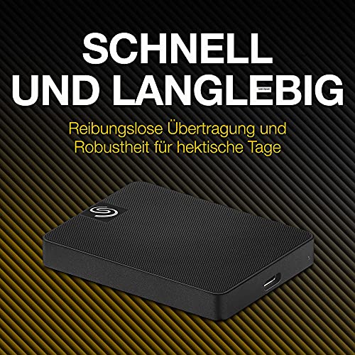 Seagate Expansion SSD 2TB, externe SSD, 2.5", USB C/3.0, PC Mac iPad & iPhone, 1000MB/s, Data Rescue Service (STLH2000400)