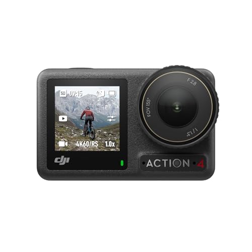 DJI Osmo Action 4 Essential-Combo, 4K/120fps Action-Kamera | 1/1,3-Zoll-Sensor, Low-Light-Aufnahmen, 10-Bit- und D-Log M-Farbleistung, langlebiger 1.770 mAh-Akku