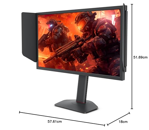 BenQ Zowie XL2546X 24 Zoll 240Hz Gaming Monitor für Esports, Fast TN, DyAc 2, 1080p, HDMI 2.0 X3, DisplayPort, XL Setting to Share, S Switch, Shielding Hood, Höhenverstellung, Progamer Base