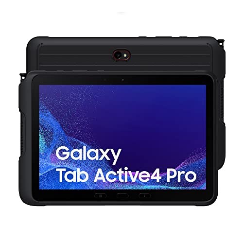 Samsung Galaxy Tab Active4 Pro WiFi Enterprise Edition, robustes 10,1 Zoll Android Tablet, 64 GB, 7.600 mAh Akku, Business Tablet, Black