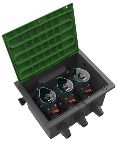 Gardena Ventilbox 9 V Bluetooth Set | Bodeneinbaudose für den unterirdischen Einbau von batteriebetriebenen Bewässerungsventilen, programmierbar per App