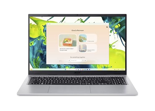 Acer Aspire Go 16 (AG16-71P-52ML) Laptop, 16" WUXGA IPS 120Hz Display, Intel Core 5 120U, 16 GB RAM, 1 TB SSD, Intel Grafik, Windows 11, QWERTZ Tastatur, Silber
