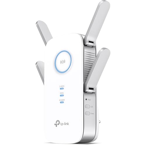 TP-Link RE655 WLAN Verstärker Repeater AC2600, Dual-Band AC + N, 1733 Mbit/s 5GHz + 800Mbit/s 2,4GHz, Gigabit-LAN-Port, 4*4-MU-MIMO, App Steuerung, maximale Abdeckung