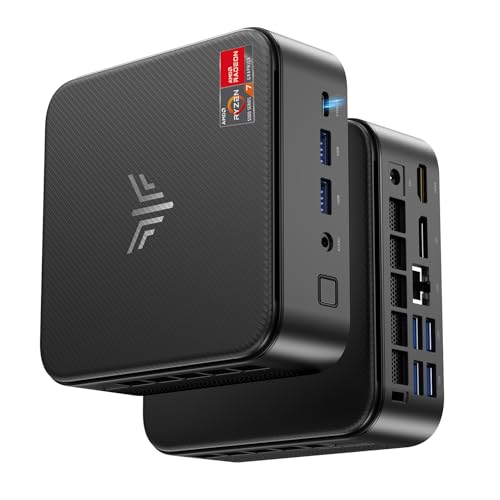 NiPoGi E3B Mini PC AMD Ryzen 5 7530U (bis zu 4,5 GHz), 1TB SSD 16GB RAM | AMD Radeon Graphics, Triple 4K Display (HDMI+DP+USB-C), Mini Desktop PC für Büro, Multimedia, WiFi 6, Bluetooth 5.2
