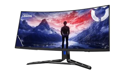 Lenovo Legion R34w-30 | 34" UWQHD Curved Gaming Monitor | 3440x1440 | 180Hz | 350 nits | 0,5ms Reaktionszeit | VA-Panel | HDMI | DisplayPort | AMD FreeSync Premium | entspiegelt | 8,1kg | schwarz