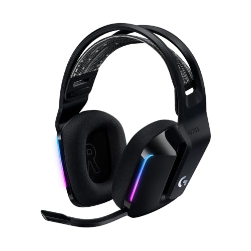 Logitech G G733 Lightspeed Kabelloses Gaming-Headset für PC & Streamer | Kopfbügel, LIGHTSYNC RGB, Blue VO!CE, PRO-G-Lautsprecher, ultraleicht, 29 Std. Akku, 20 m Reichweite, kabellose Headsets