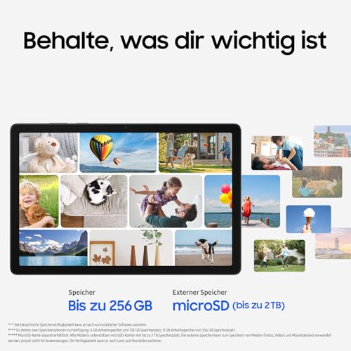 Samsung Galaxy Tab A11+, AI Tablet, 11 Zoll Display, 90 Hz Bildwiederholrate, 128 GB Speicher, 6 GB RAM, Android, Dolby Atmos Quad-Lautsprecher, Gray, 3 Jahre Herstellergarantie