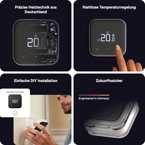 tado° Smartes Thermostat X - Zusatzprodukt für Fußbodenheizung und Boiler | Steuerung per App, Smart Speaker Steuerung (Alexa, Siri, Google Assistant), DIY Installation