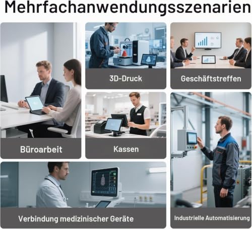 10,1-Zoll Industrie-Einbau-Panel-PC mit Windows 11, 10-Punkt-Touchscreen, Celeron N5095, 8 GB RAM 128 GB ROM, Dual HDMI 2.0, WiFi 5 und Bluetooth 5.0 – ideal für Büro, Automatisierung, Kiosk, Bar
