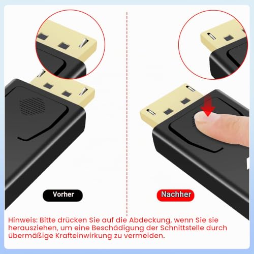 Vemfay 4K Displayport auf HDMI Adapter, 2 Stück Unidirektional DP zu HDMI, 4K@30Hz/ 2K@60Hz/ 1080P@120Hz, Adapter Displayport auf Hdmi Kompatibel mit Laptop, Projector, Monitor, TV, AMD, GPU