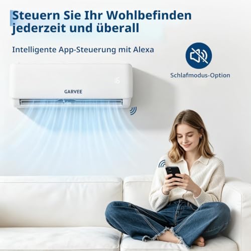 Inverter Split-Klimagerät 24000 BTU,WLAN & App Steuerung,Energieklasse A++,