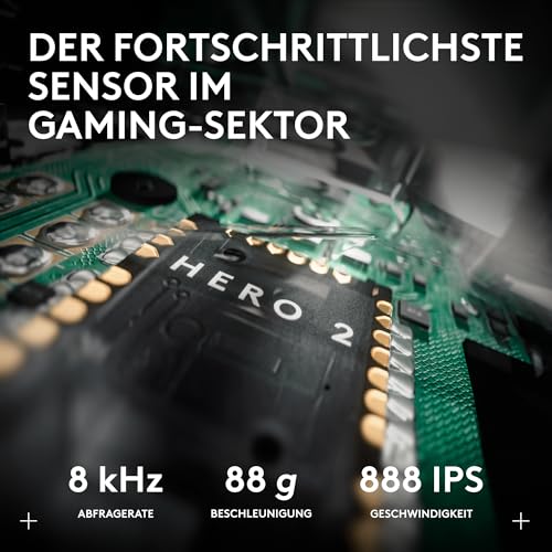 Logitech G PRO X2 SUPERSTRIKE LIGHTSPEED kabellose Gaming-Maus | Super schnell, äußerst leicht (61 g), anpassbare Klick-Haptik, USB-C-Aufladung, für PC/Mac/Laptop - Weiß