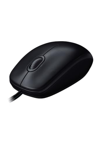 Logitech M90 Maus mit Kabel | 1000 DPI Sensor, USB-Anschluss, 3 Tasten, Für Links- und Rechtshänder, PC/Mac - Schwarz