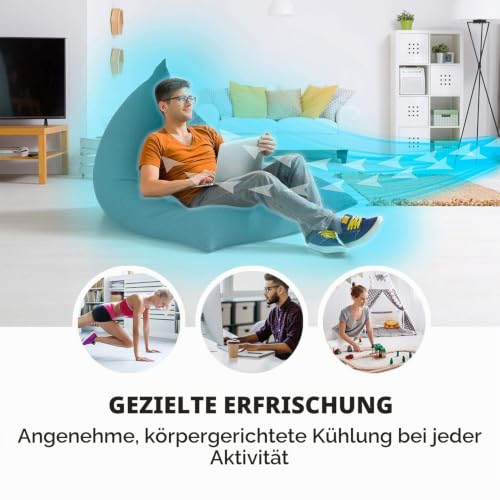 Klarstein Luftkühler mit Wasserkühlung, 5-in-1 Verdunstungskühler, Luftbefeuchter, Ventilator, Luftreiniger & Nachtmodus, Mobile Klimageräte Luftkühler 7L, 45 Watt Air Cooler, 132 m³/h Luftstrom