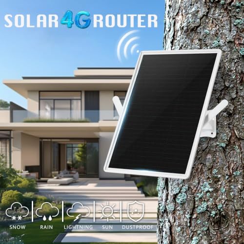 LCLCTEK® 4G LTE Router Solar Batterie Aussen mit SIM Karten,Kabellos 4G Mobiler WLAN Router Hotspot,WLAN 2.4GHz bis zu 150 Mbit/s,2 Externe Antennen,26000mAh Akku,Gilt für europäische Betreiber (15in)