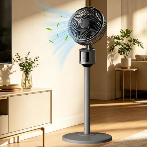 Bodenventilator, leistungsstarke, leise Kühlung, Luftzirkulation, robuster Ventilator, stehend, für Zuhause, Wohnzimmer, Arbeitszimmer, Büro, Studentenwohnheim, Restaurant, Innen- und Außenbereich