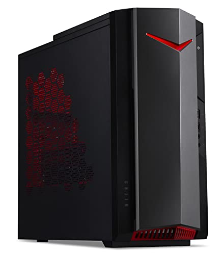 Acer Nitro 50 (N50-640) Gaming PC Windows 11 Home - Intel Core i5-12400 (Bis zu 4.40 GHz Turbo-Boost), 16GB DDR4 RAM, 512 GB GB M.2 SSD, NVIDIA GeForce RTX 3060 (12 GB GDDR6)